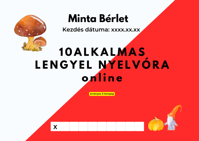Online egyéni lengyelóra 10 alkalmas bérlet
