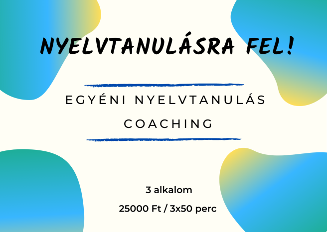 Egyéni nyelvtanulási coaching 3 alkalom - 25 000 Ft / 3x50 perc